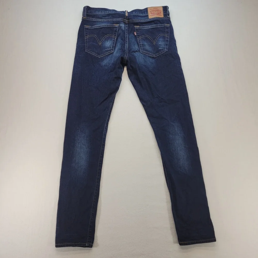 Levi's Skinny Jeans Mens 28x31 Blue Selvedge Dark Wash Denim‎